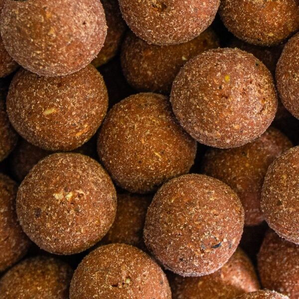 Boilies Krill & Crab – Vista detallada del cebo soluble con aroma marino