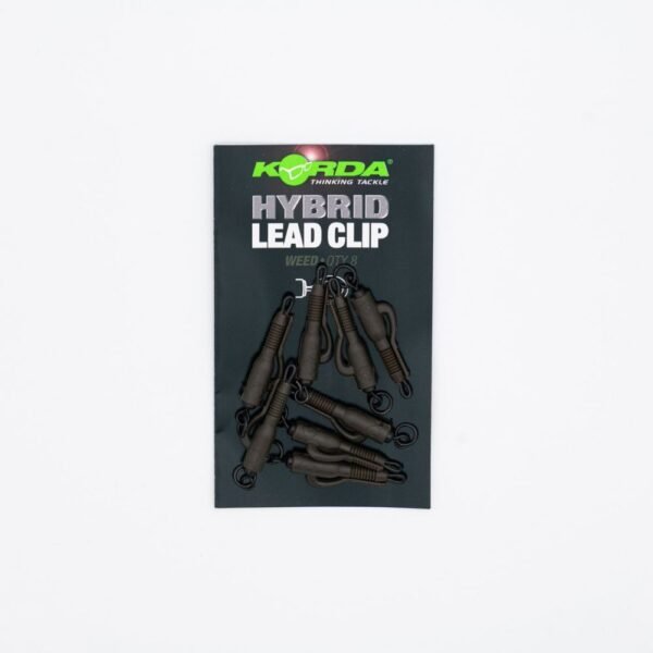 Hybrid Lead Clip Weedy Green Korda – Clip de seguridad para zonas con algas disponible en Carpext
