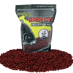 Spod Mix 8 mm Pellets Robin Red – Pellets de cebado con aroma Robin Red disponibles en Carpext