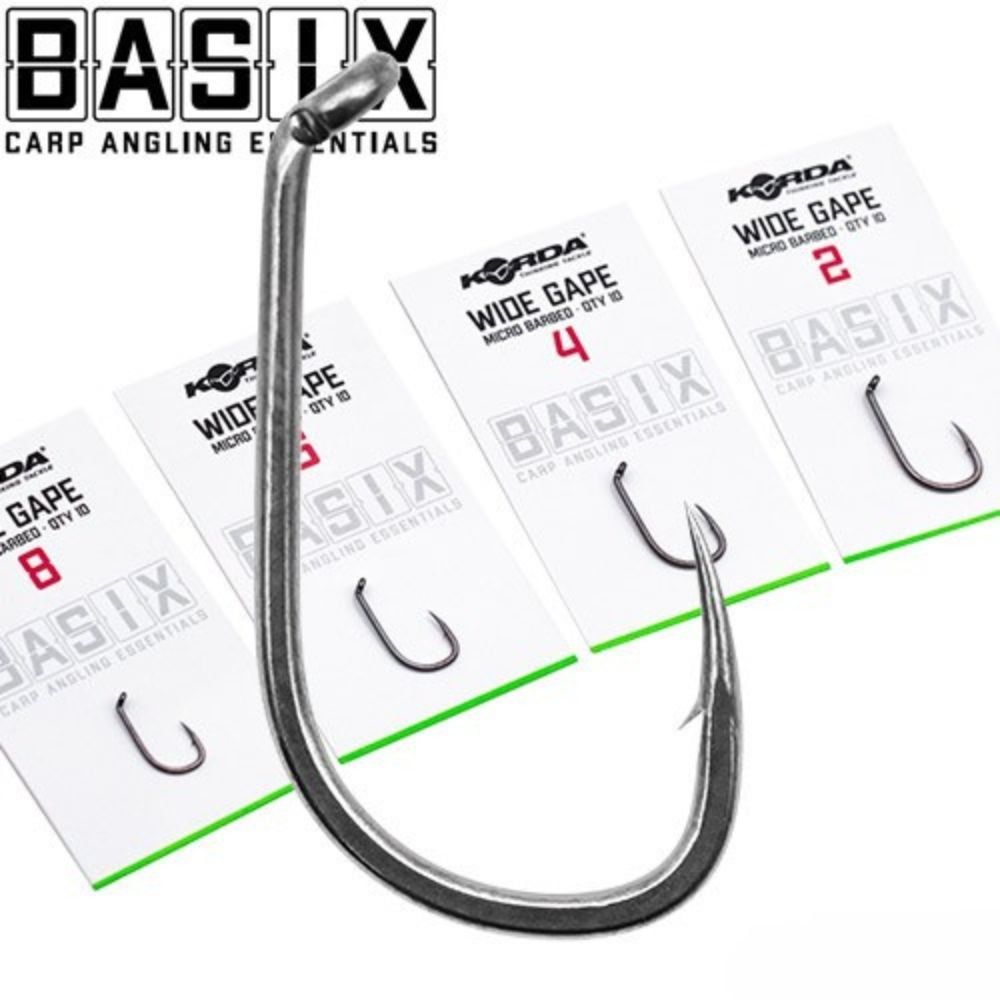 Anzuelos Korda Basix Wide Gape pack de 10 unidades disponibles en Carpext