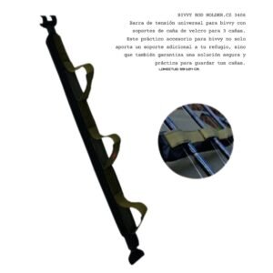 Bivvy Rod Holder – Barra de tensión ajustable con portacañas de velcro para 3 cañas en carpfishing