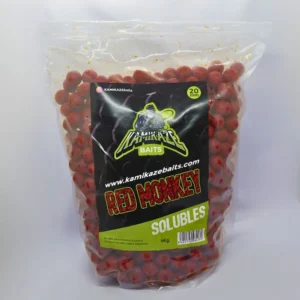 Boilies Solubles Red Monkey 4 kg – Kamikaze Baits, boilies especiados solubles para carpfishing