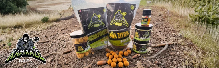 Banner Kamikaze Baits – Boilies, pellets y cebos de alta atracción para carpfishing