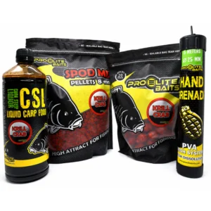 Pack Stick Krill Crab Pro Elite con CSL pellets boilies y malla PVA