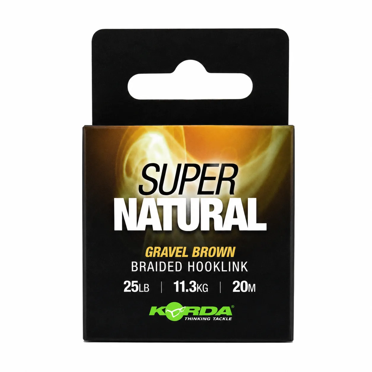 Trenzado Super Natural Gravel Brown 25 lb Korda para carpfishing