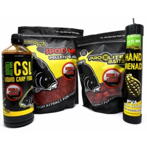 Pack Stick Krill Crab Pro Elite con CSL pellets boilies y malla PVA