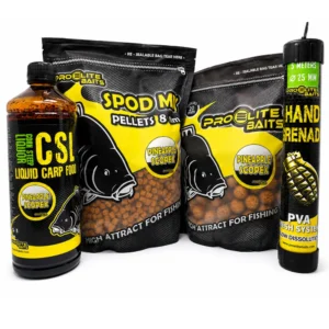 Pack Stick Pineapple Scopex Pro Elite con CSL pellets boilies y malla PVA
