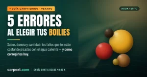 Boilies de colores para carpfishing en verano: 5 errores al elegir boilies con agua caliente