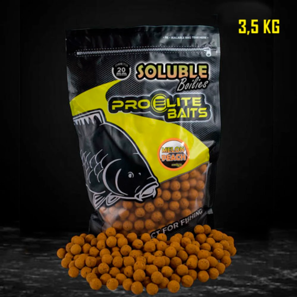 Boilies Solubles Pro Elite Baits Melon & Peach 20 mm 3,5 kg