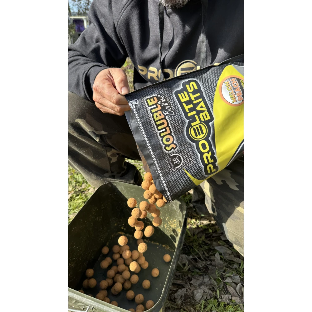 Boilies Solubles Pro Elite Baits Melon & Peach 20 mm 3,5 kg