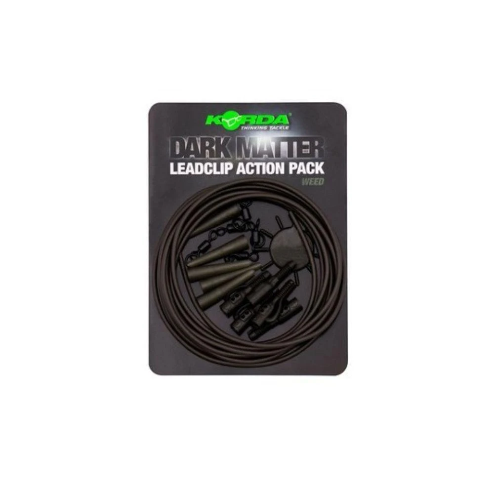Korda Dark Matter Action Pack en colores Gravel y Weed disponible en Carpext